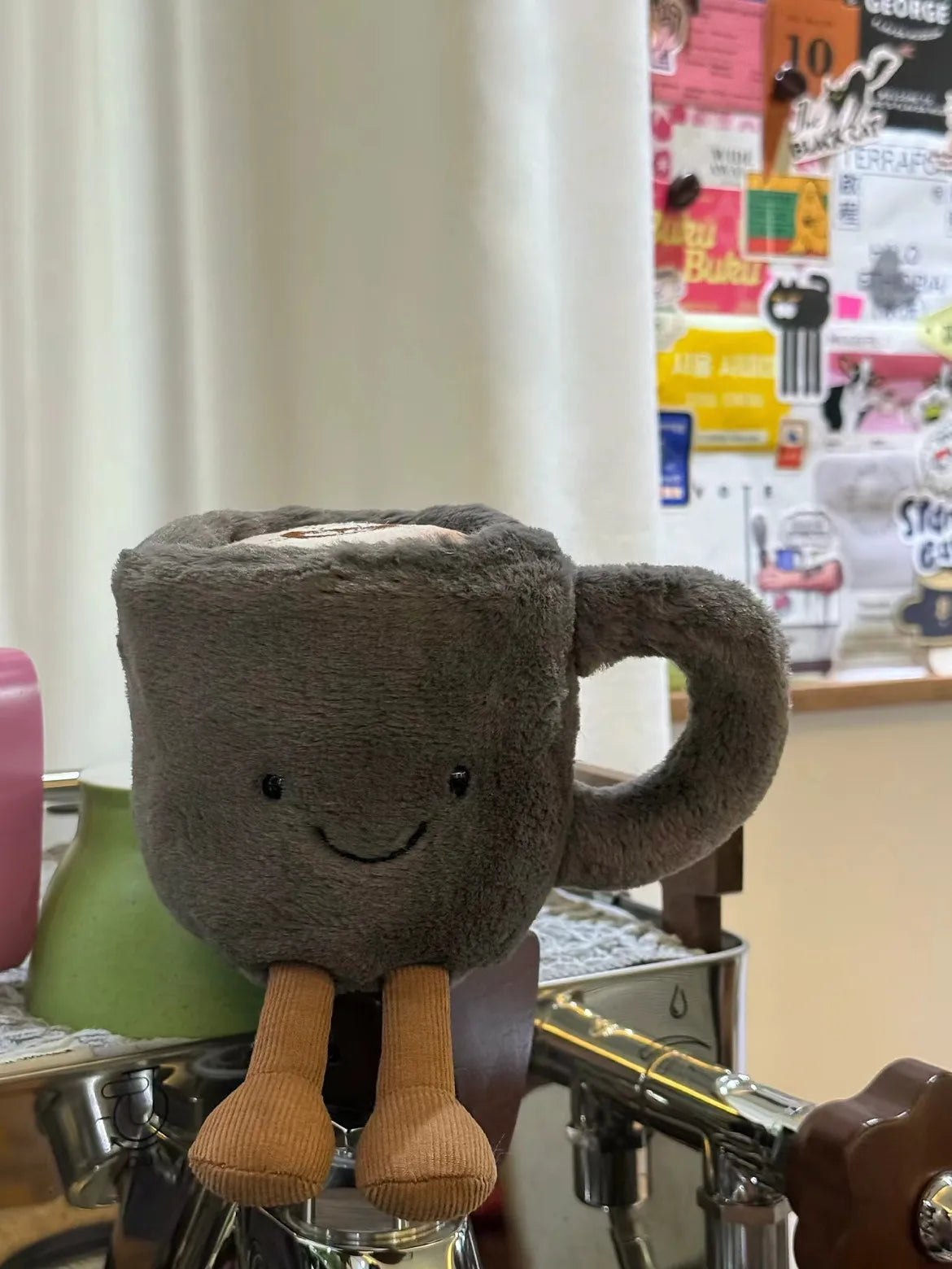 Jelly Cat Plush Fun Coffee Cup Cute Plush Toy Soothing Sleep Plush Doll Trendy Gift Plush Doll Cute Backpack Plush Pendant