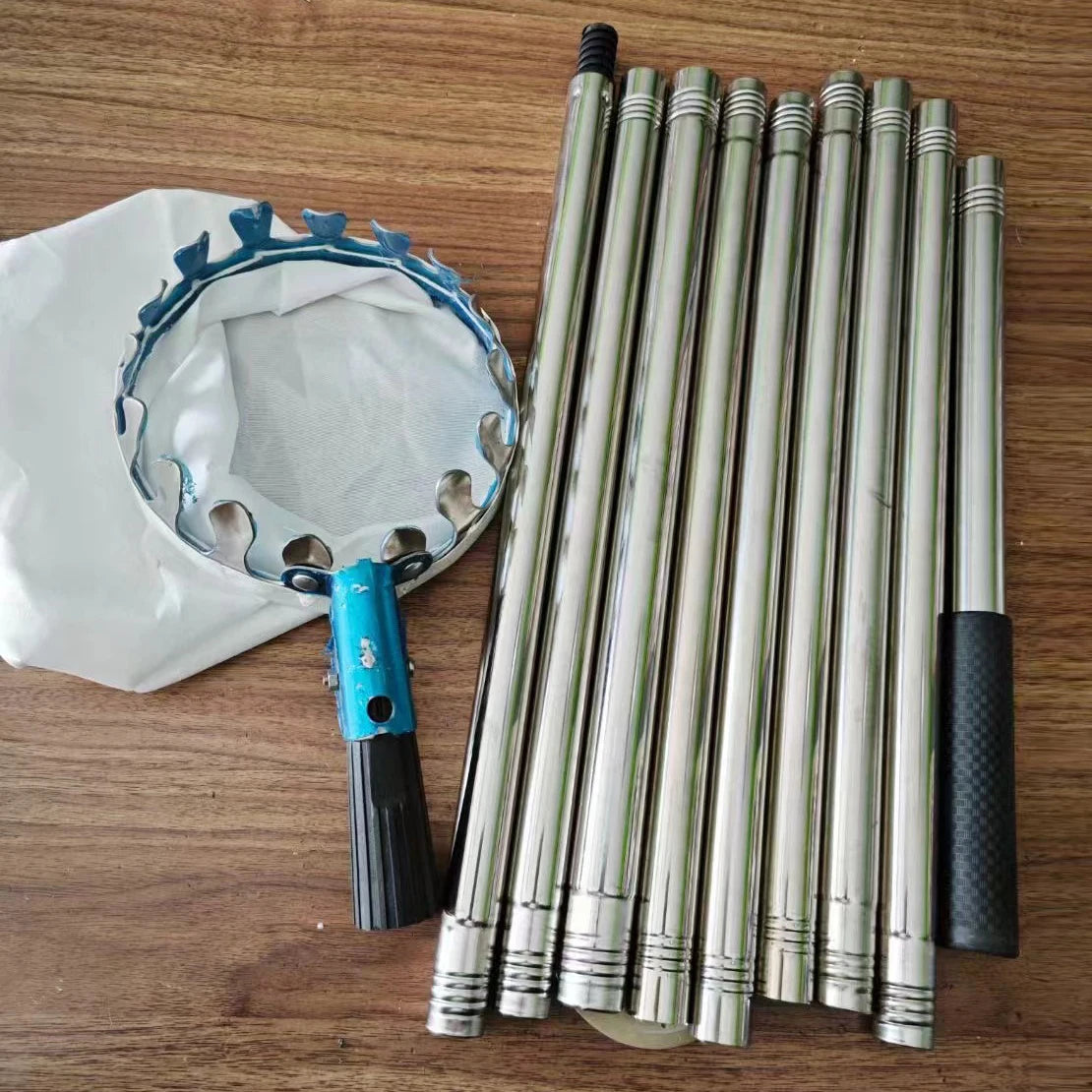 Fruit Picker Machine Stainless Steel Splicing Rod Fruit Picking Tools Pick Apple Pear Lemon and Avocado for Farm Orchard Tools