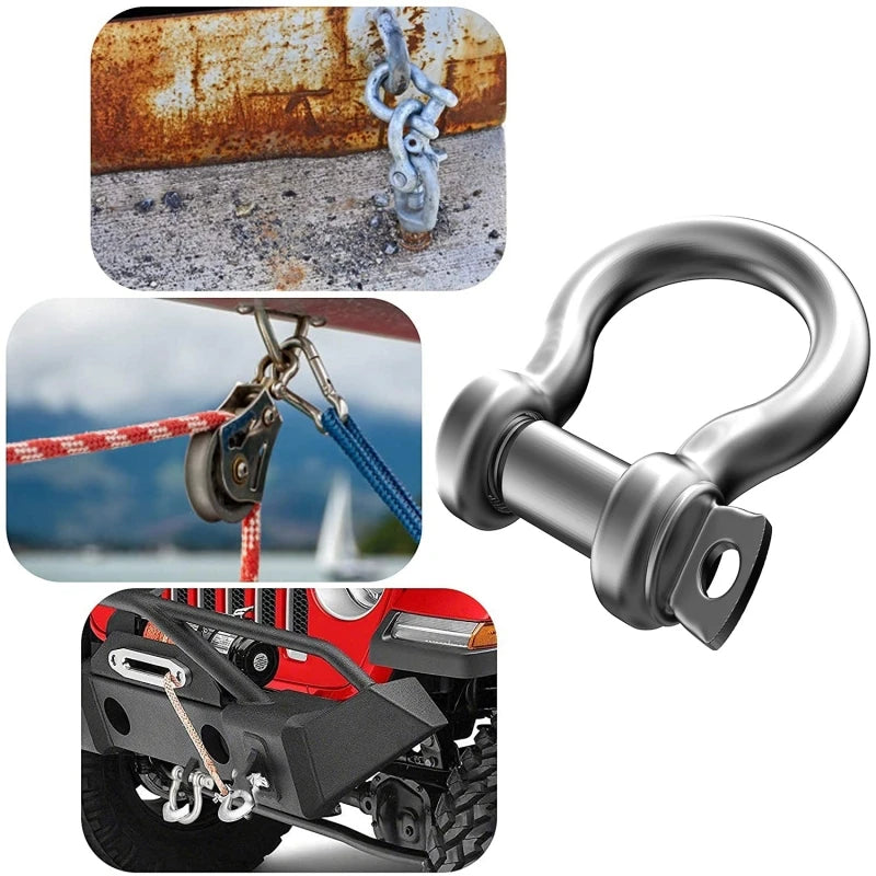 304 Stainless Steel Japanese/European Bow Extended Shackle - Durable Marine Hardware for Rigging and Heavy-Duty Applications