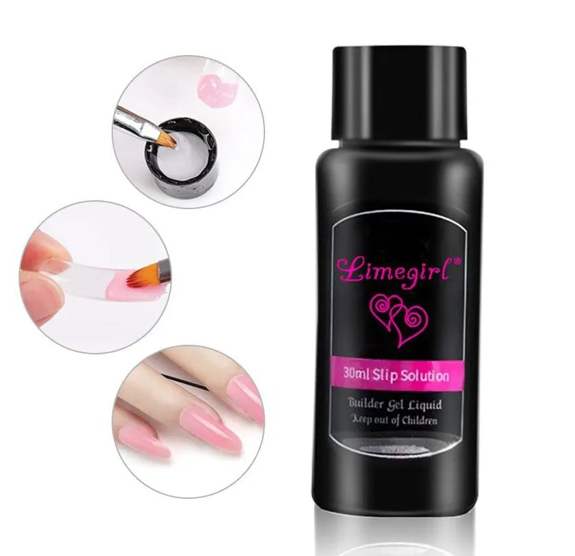30ml Quick Extension Gel Polish Slip Solution Gel Brush Nail Permanent Liquid Painless Acrylic Nail Art Extension Tool