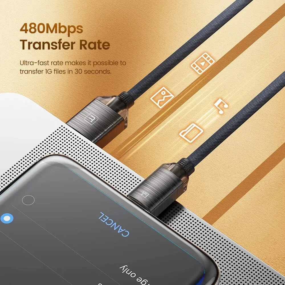 Toocki 6A USB Type C Cable for Huawei Xiaomi Samsung Oneplus POCO SuperCharge 66W/100W Fast Charging Type C Cable Data Wire