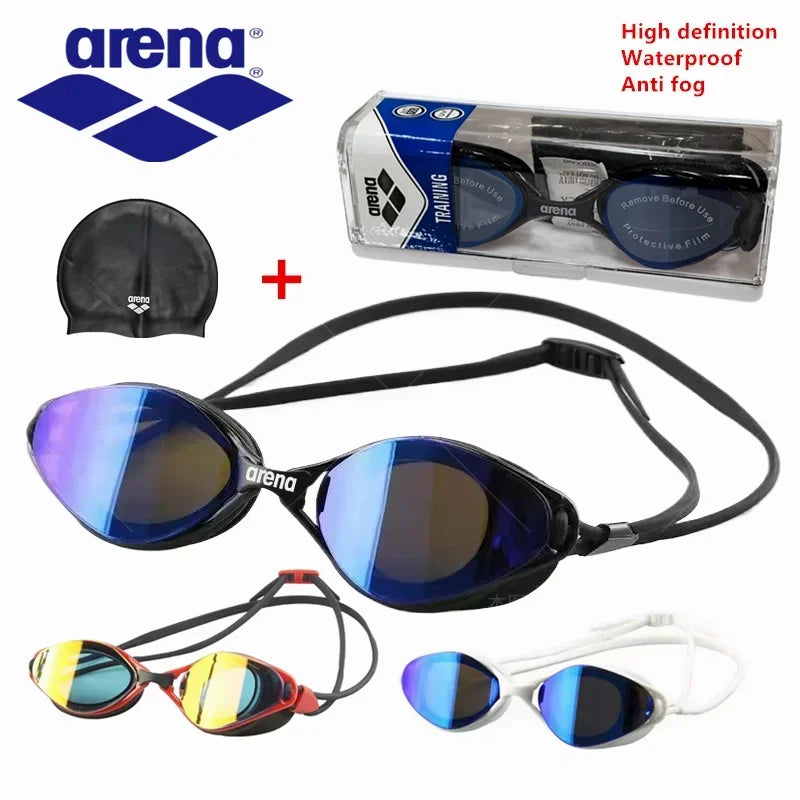 ARENA Professional Adult Anti Fog Swimming Goggles for Men and Women, Waterproof and Adjustable UV Protective Glasses