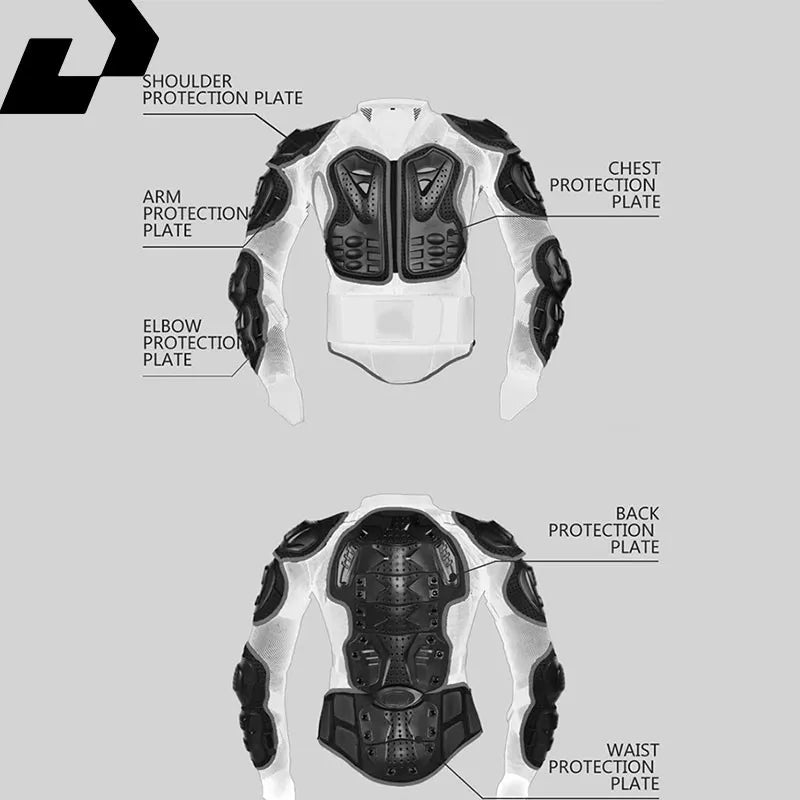 Uchoose Motocross Jacket Men Body Armor Motorcycle Armor Bicycle Racing Jacket Riding Motorbike Moto Protection S-4XL