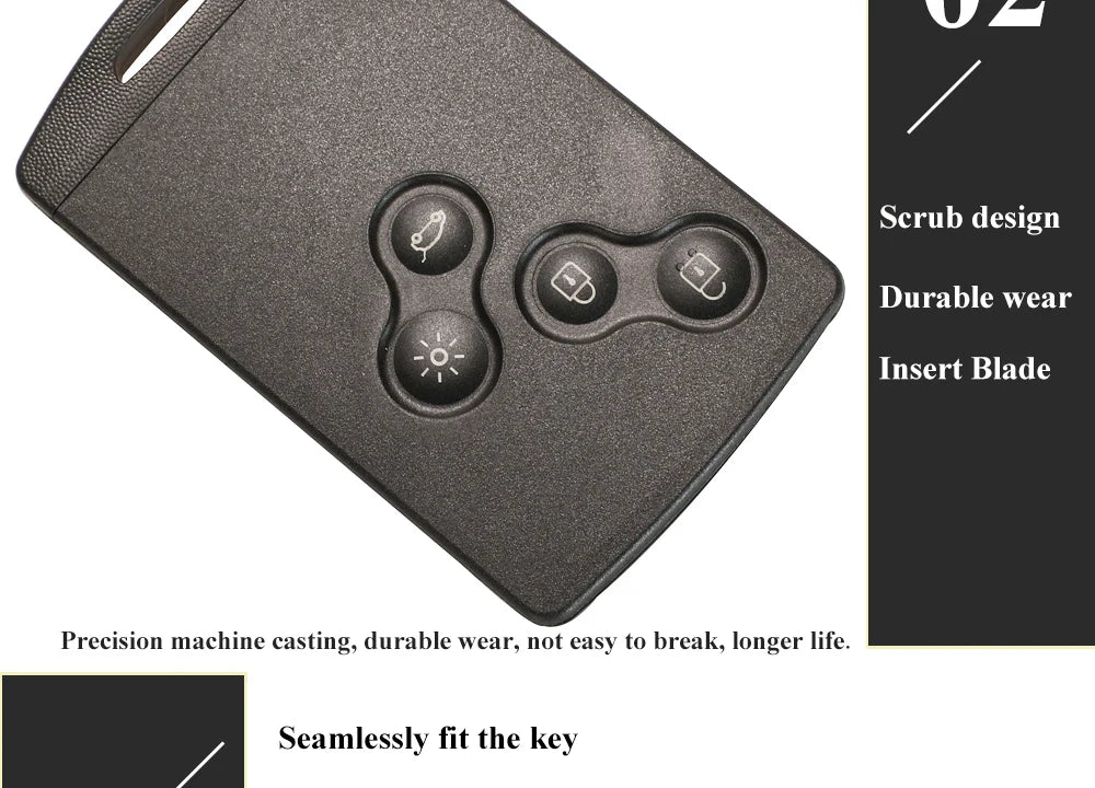 jingyuqin 433MHz ID46-PCF7952A Chip Smart Remote Car Key Card Fob For Renault Megane 3 Laguna 3 Scenic Fluence Keyless HandsFree