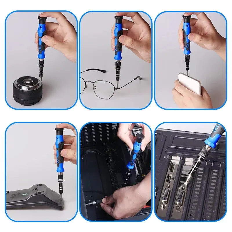 135 In 1 Screwdriver Set Torx Hex S2 Screwdriver Bits Tap Screw Driver Pocket Wrench Repair Phone Laptop Hand Tools Kit