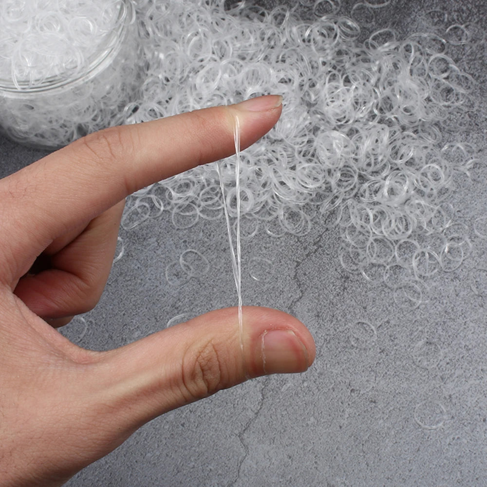 1500PCS Girls Disposable Rubber Band Boxed Elastic Hair Bands Headband Children Ponytail Holder Bands Kids Hair Accessories