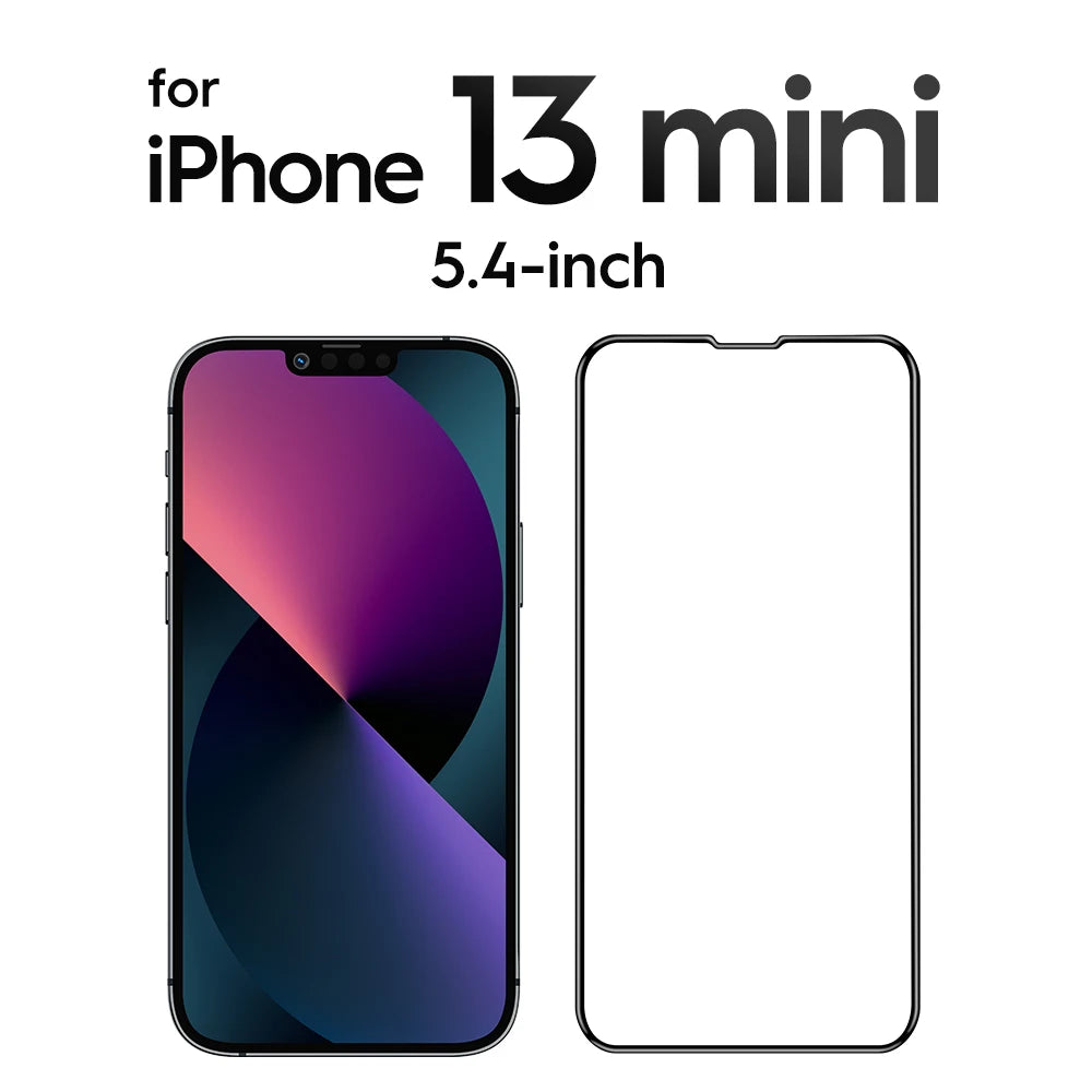 SmartDevil for iPhone 14 11 Full Cover Tempered Glass for iPhone 13 Pro Max 12 mini 7 8 X XS XR SE 3 2020 Screen Protector HD