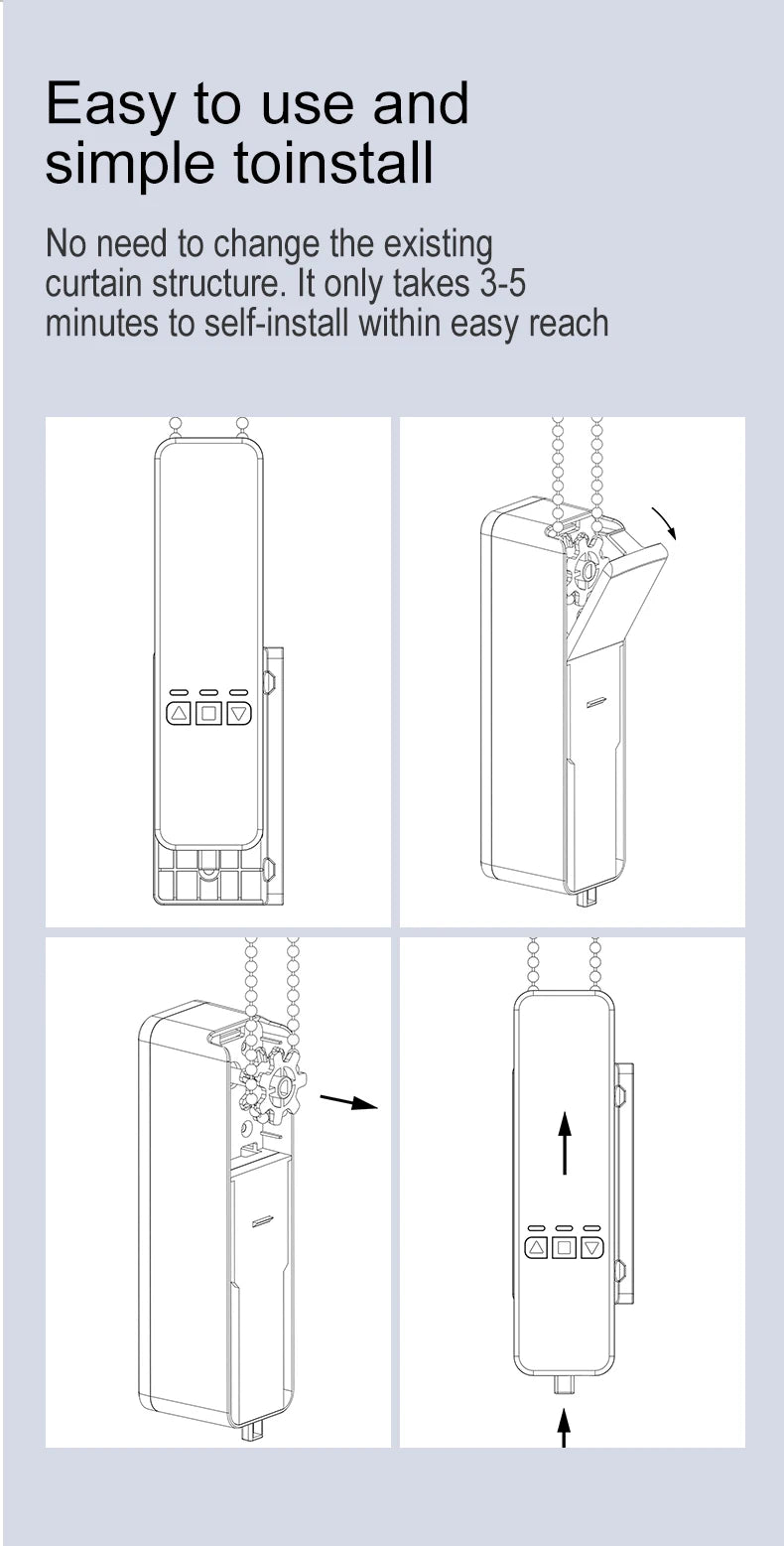 KEMEK Tuya Smart Wifi Blinds Motor Automatic Electric Roller Shade Controller App Control Works with Alexa Google Assistant