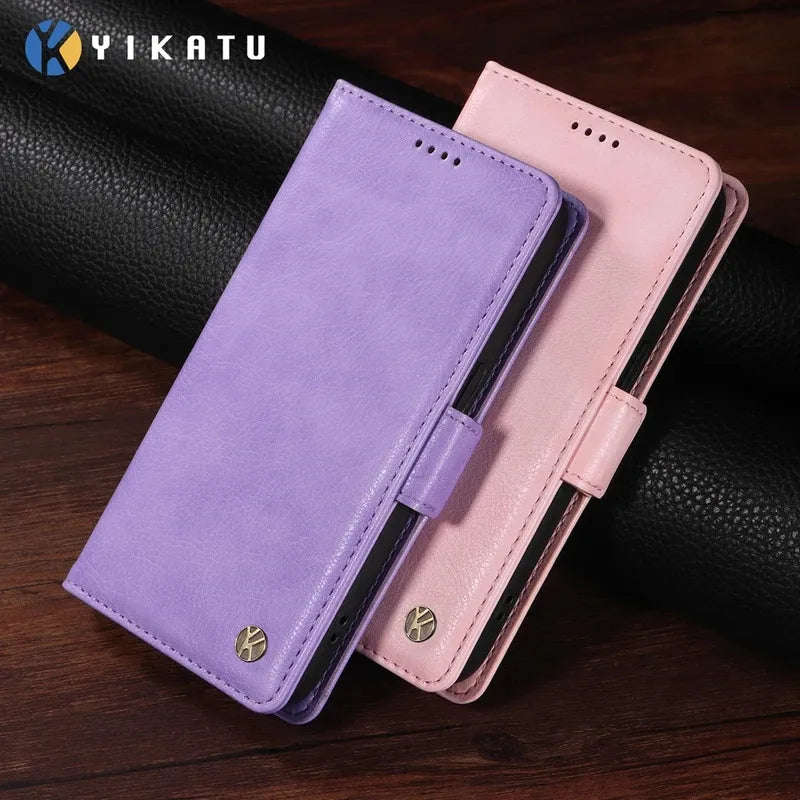 Magnetic Leather Wallet Case for Vivo Y400 V60 V50 V40 SE V30 V30E V29 V29E V27 Lite Pro 4G 5G Luxury Prenium Case Phone Cover