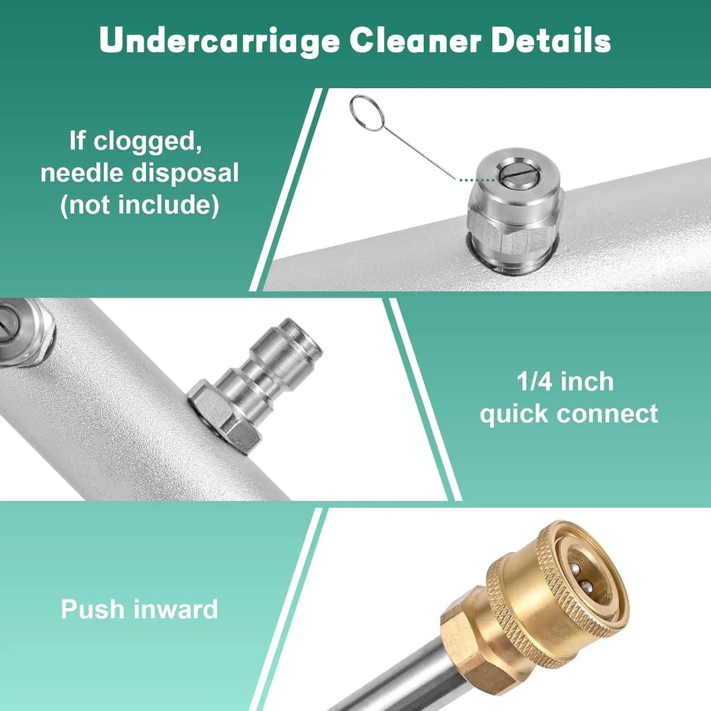 Pressure Washer Undercarriage Cleaner, Under Car Washer, Undercarriage Sprayer, Universal 1/4" Connector, 4000 PSI