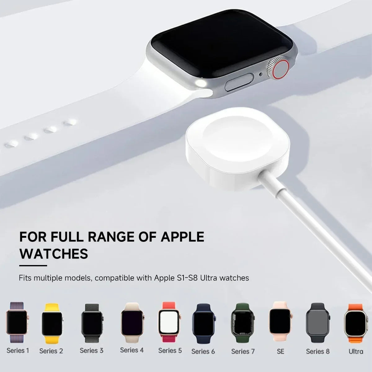 For Apple iWatch Series 9 8 7 SE 6 5 Portable Magnetic Wireless Charger USB C For Apple Watch 9 Fast Charging Cable Accessories