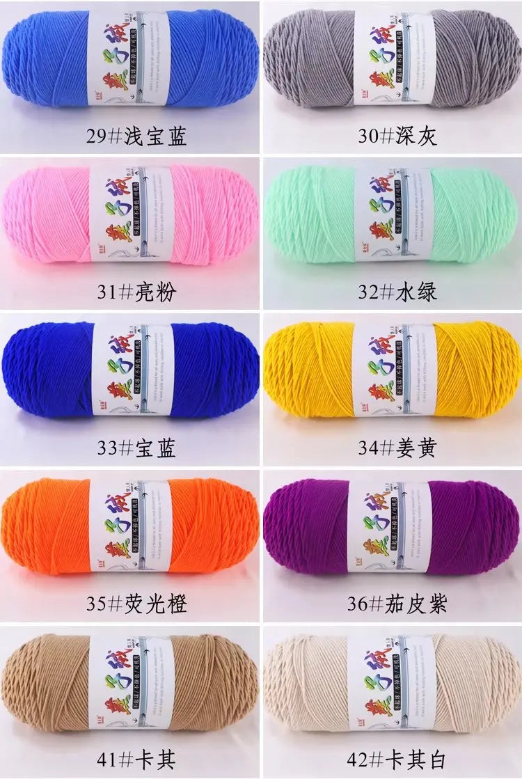 1Pc 200g Milk Cotton yarn for hand knitting Acrylic Crocheting Thread Yarn Crochet Doll sweater bag blanket slipper
