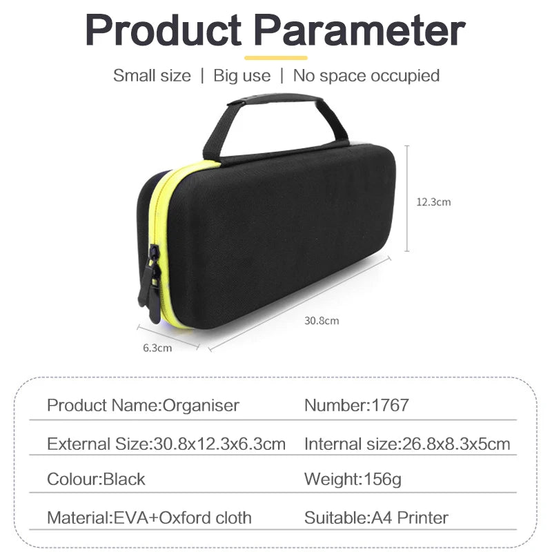 Mini A4 Bluetooth Peripage Printer A40 Bag Storage Case Made Of EVA material Large capacity Portable For Travelling