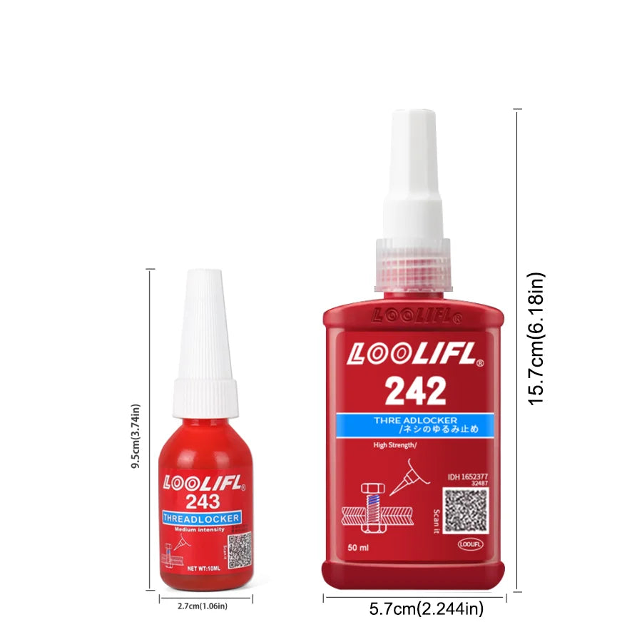 50ml Thread Locking Glue 242 Screw Glue Tightening Screws Prevent Loosening Rusting Caulking Temperature Resistance Anaerobic