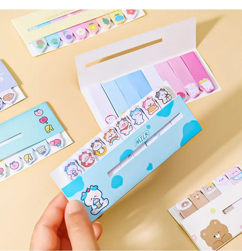 Creative Cute Cartoon Animal Index Stickers Stationery Notebook High Appearance Convenience Stickers Student Supplies