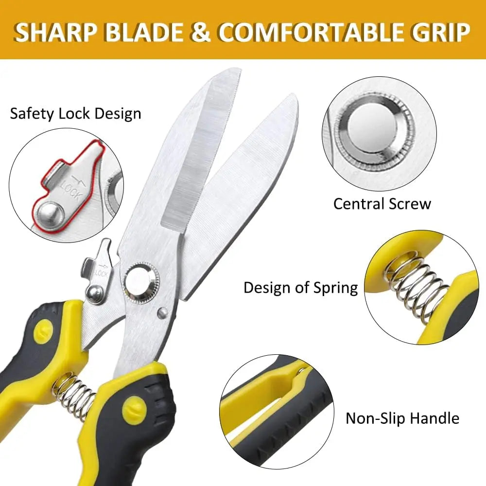 1pc Professional Multi-Functional Stainless Steel Garden Scissors, Industrial Pruning Shears, Ideal DIY Gift
