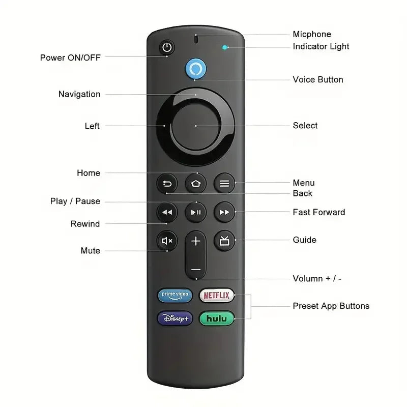 ABS Remote Control Television LCD TV L5B83G For Fire TV Stick Lite BT Voice Remote Control Amazon Third Generation