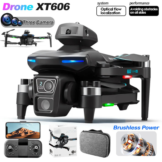 XT606 Drone 8k Profesional 4K HD Camera Obstacle Avoidance Aerial Photography Optical flow Foldable Quadcopter GPS RC 90000M