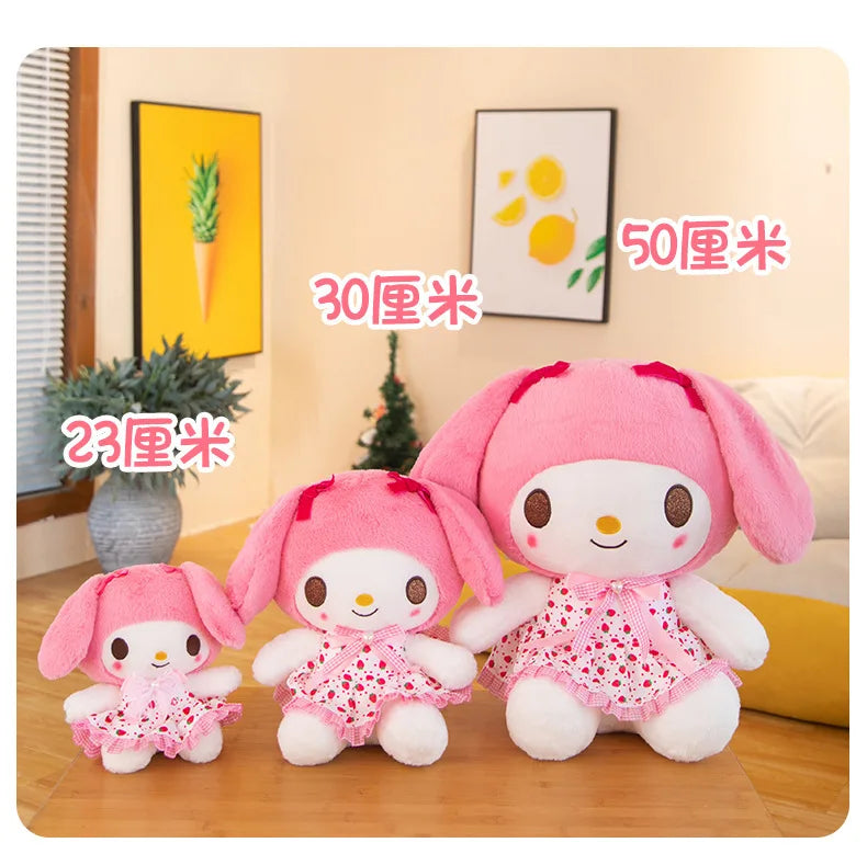 Sanrio Kuromi Hello Kitty My Melody Cute Cinnamoroll Pillow Plush Toys Plushie Keychain Stuffed Doll for Kids Christmas Gifts