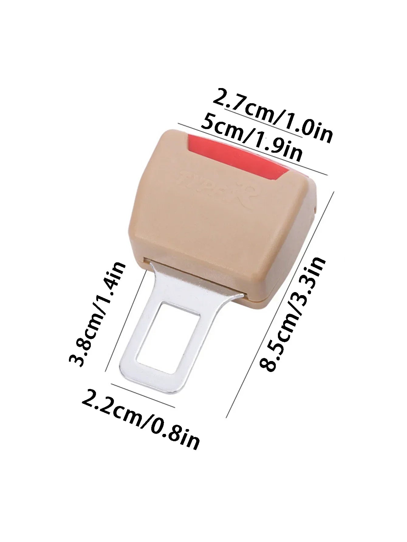 2PC Car Seat Belt Clip Extender Safety Seatbelt Lock Buckle Plug Thick Insert Socket Extender Safety Buckle Seat Belt Accessorie