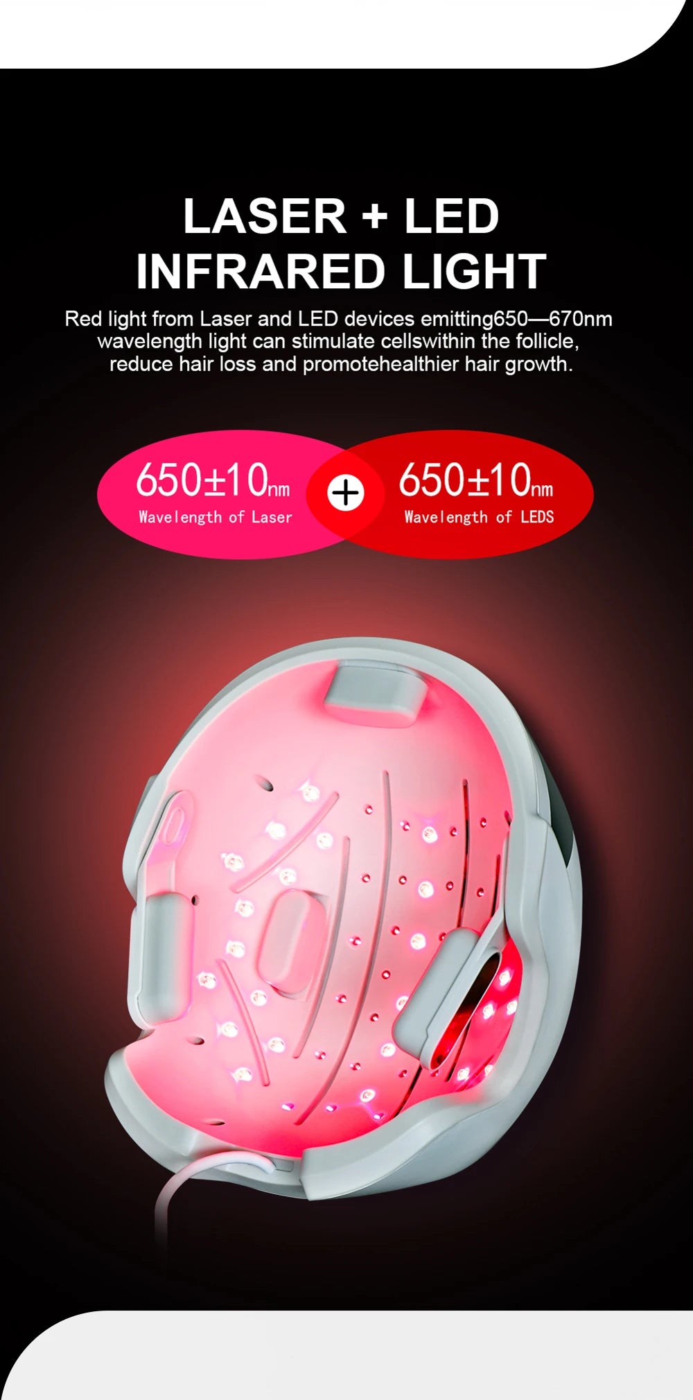 Lescolton Men Hair Growth Cap LLLT Helmet Laser Hair Regrowth Hair Loss Laser Treatment Hair Fast Growth Anti Hair Loss Device