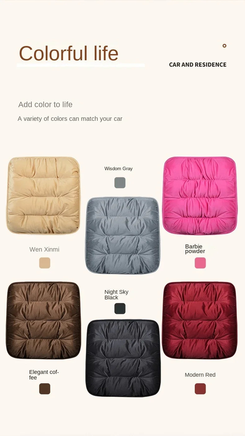 Winter Car Seat Cover with Back Pad Warm Slip-resistant Car Seat Cushion Chair Protector Universal for Suv Pick-Up Truck Sedan