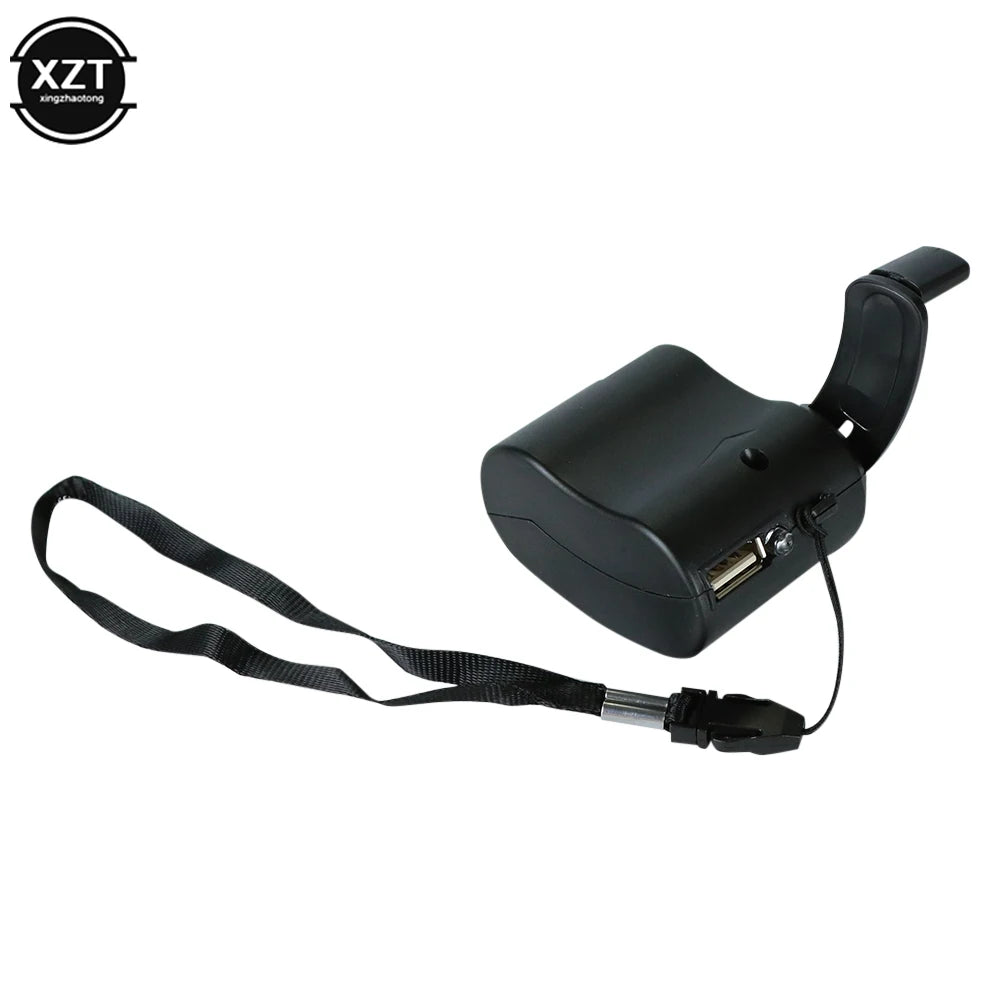 Hand Crank USB Charger Cell Phone Outdoor Emergency Camping Hiking AC Generator Carry-On Mini Power Bank Survival Tools