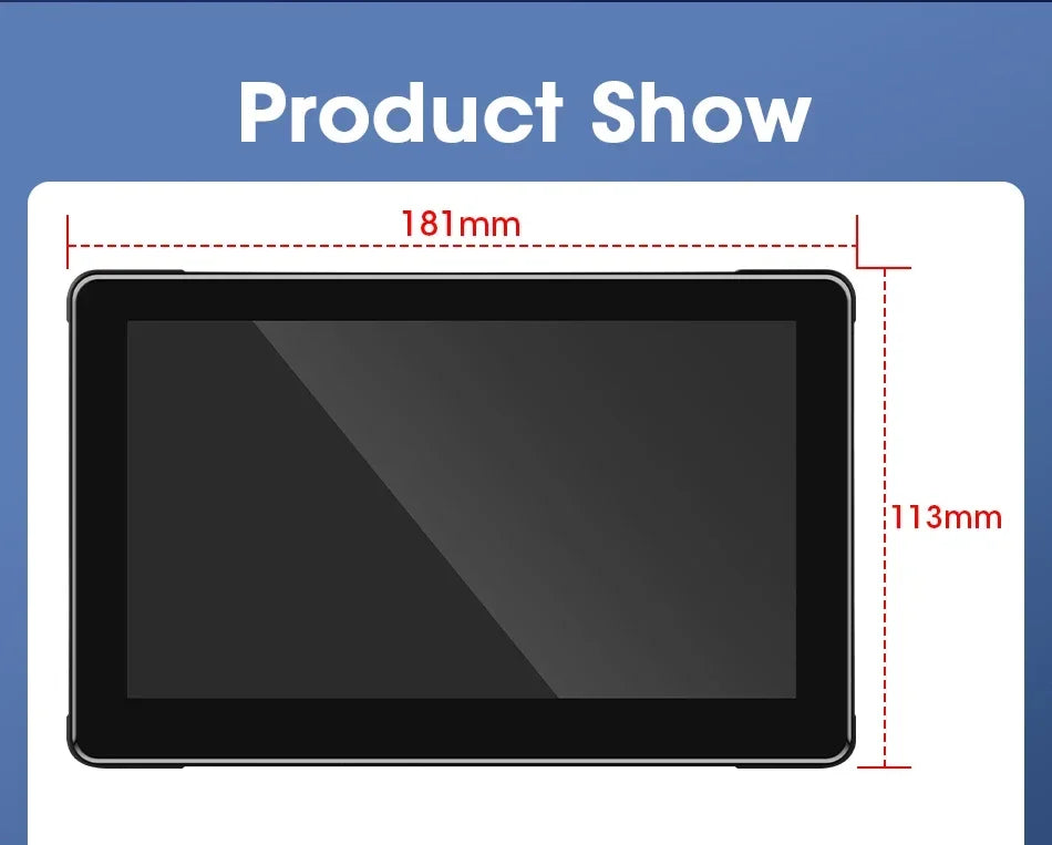 Srnubi 7 inch Portable Motorcycle DVR LCD Display GPS IPX7 Waterproof For Wireless Apple CarPlay Android Auto Airplay Monitor
