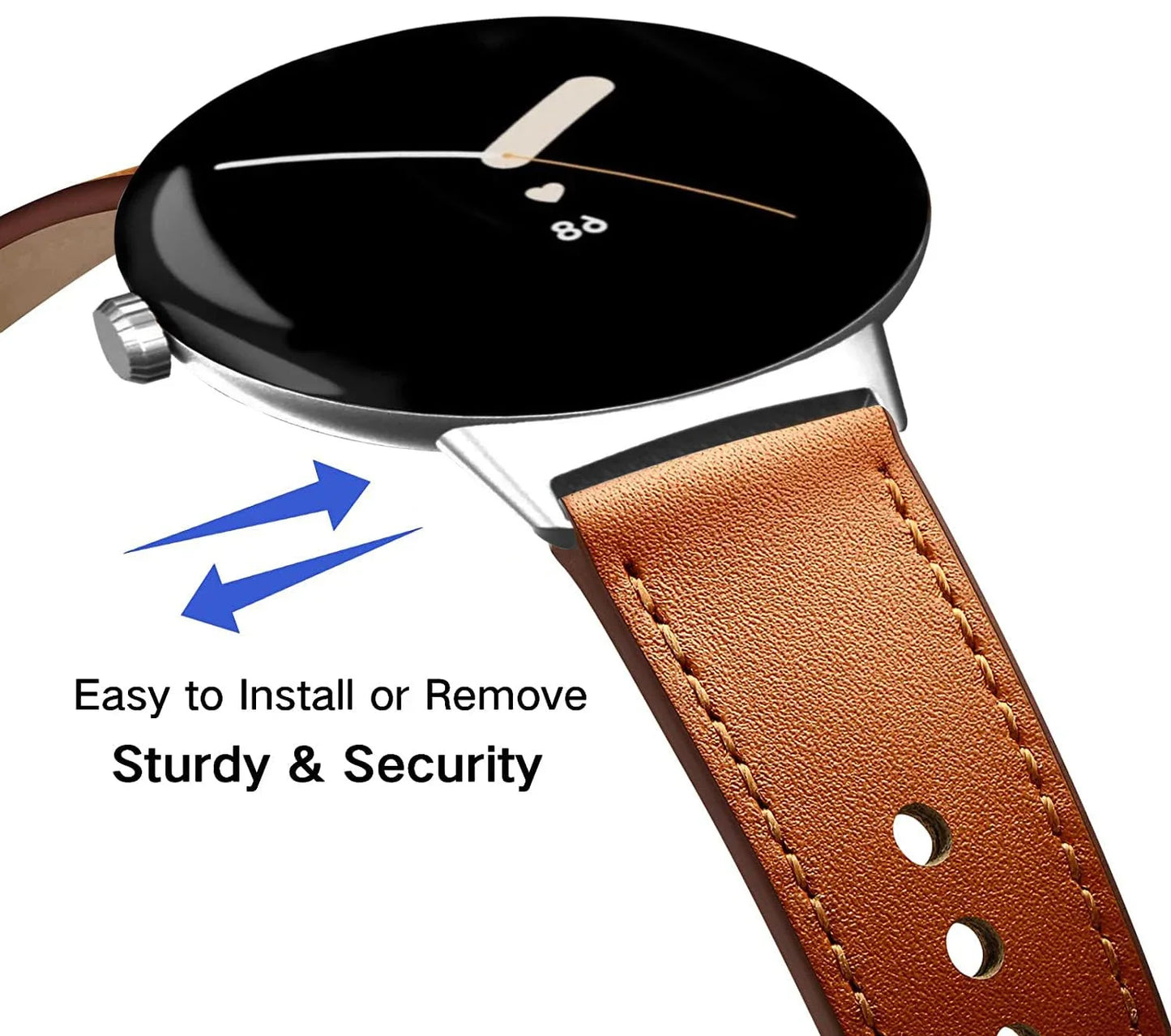 leather strap For Google Pixel Watch1/2/3 45mm stylish and lightweight For Google Pixel Watch 41mm strap