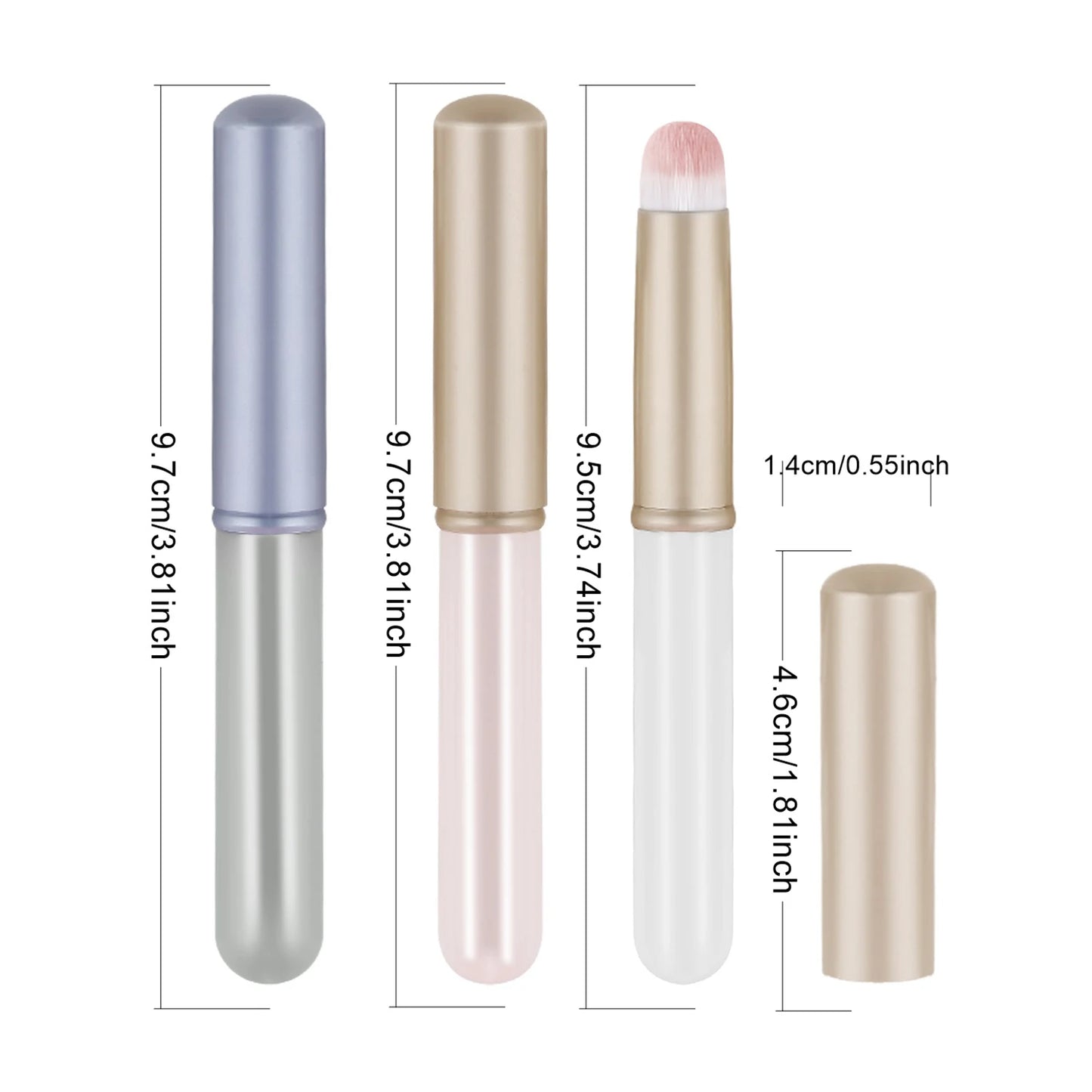 lip brush,1pcs Plastic Neutral Portable Multifunctional Cosmetic Brushes For Making Up Supply