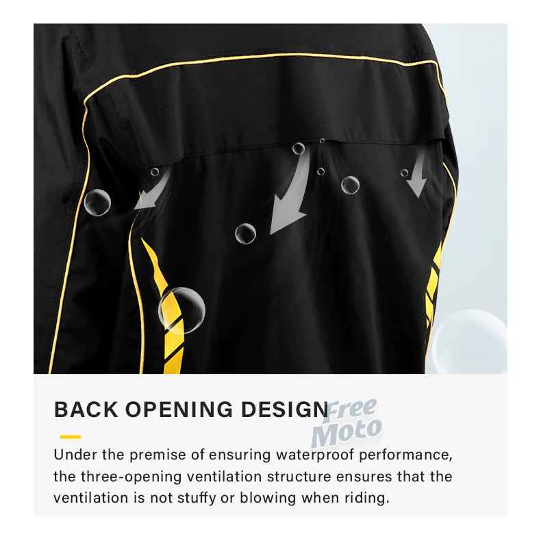 SULAITE Rain Suit Motorcycle Rain Gear Suit for Men & Women Jackets & Pants Reflective Waterproof Breathable Rainsuit