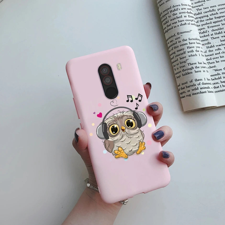 For xiaomi Pocophone F1 Case for xiaomi Poco F1 Case Silicone Soft TPU Phone Cases for PocoF1 Back Cover Heart Butterfly Bumper