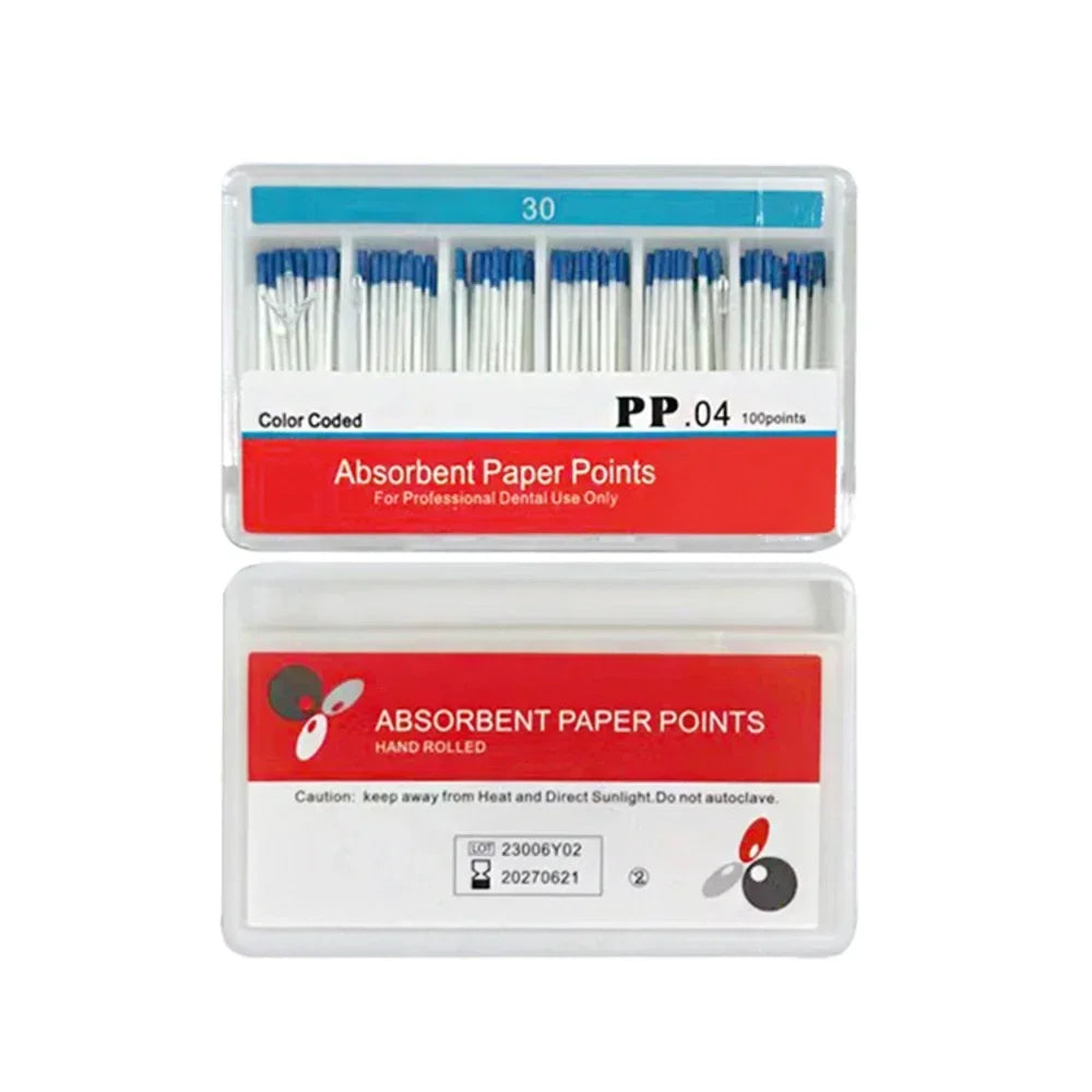 Dental Absorbent Paper Points Moisture Absorbing Paper Tips Taper 0.02 0.04 0.06 F1 F2 F3 Dental Clinics Consumables