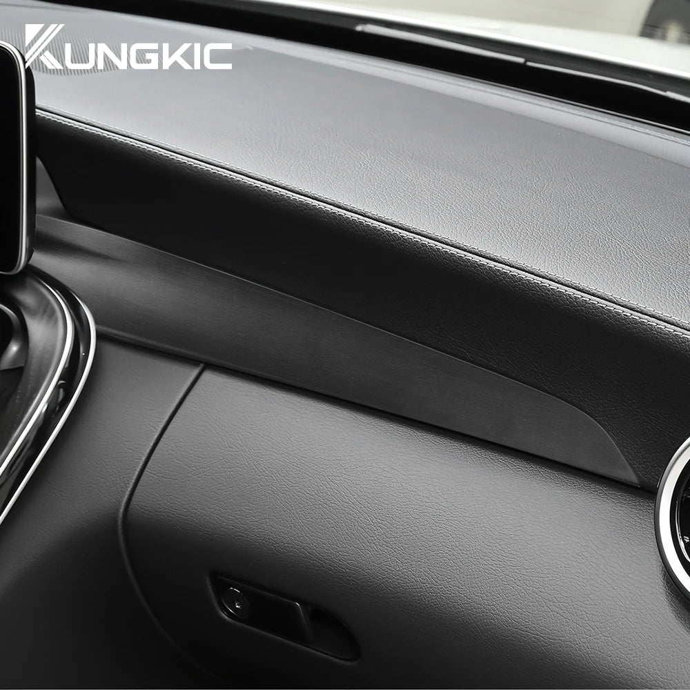 For Mercedes Benz C Class W205 C180 C200 GLC X253 2015 2016 2021 LHD RHD Carbon Fiber ABS Center Console Dashboard Trim Cover