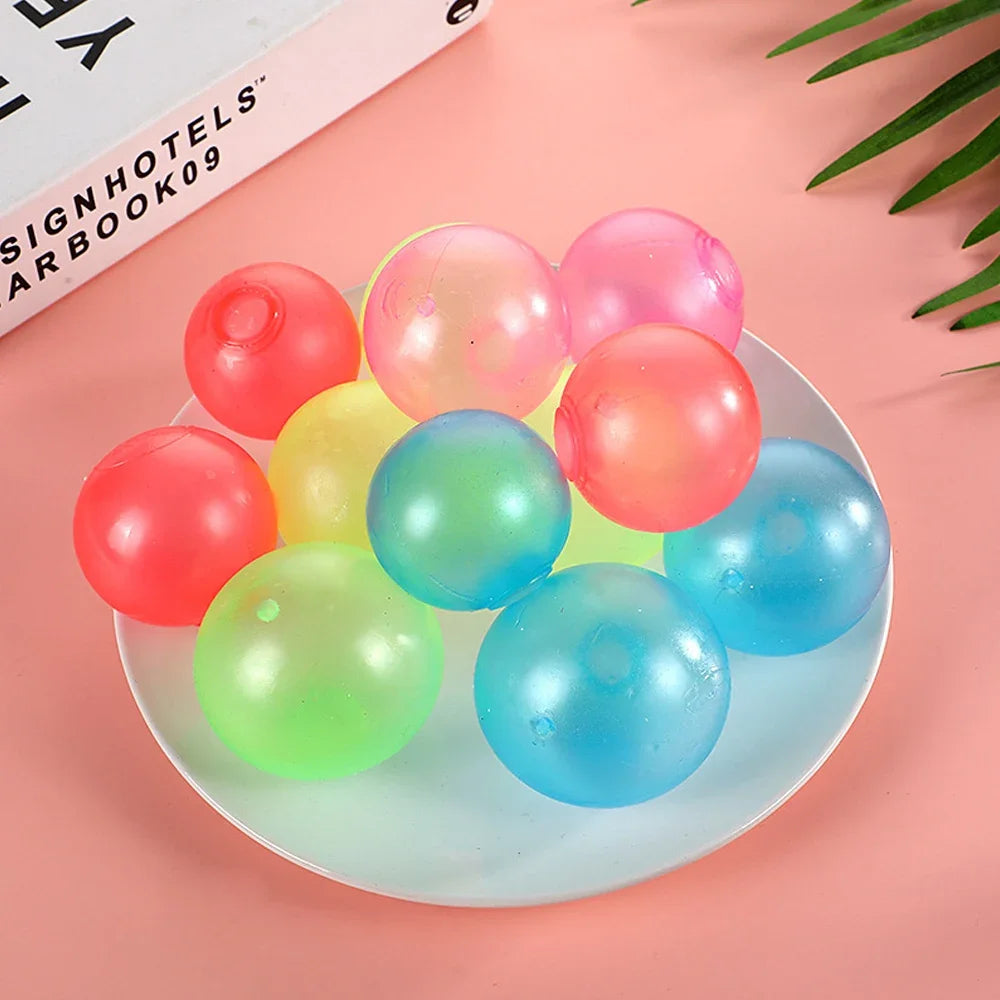 Luminous Balls High Bounce Glowing Ball Sticky Wall Home Party Decor Kids Adult Gift Anxiety Stress Relieve Toy 4.5cm