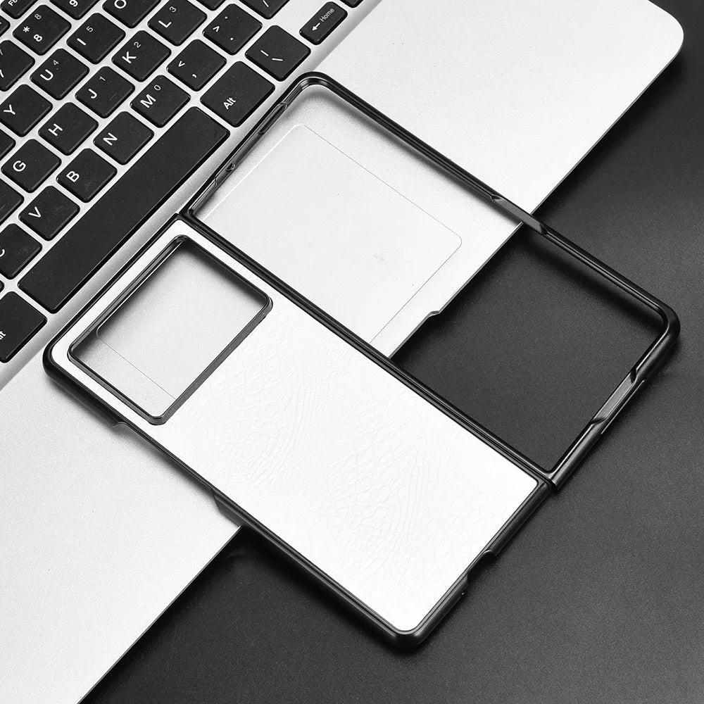 For Tecno Phantom V Fold 2 Case Luxury Leather Skin Texture Ultra Thin Slim Back Cover For Tecno Phantom V Fold2 Phone Cases