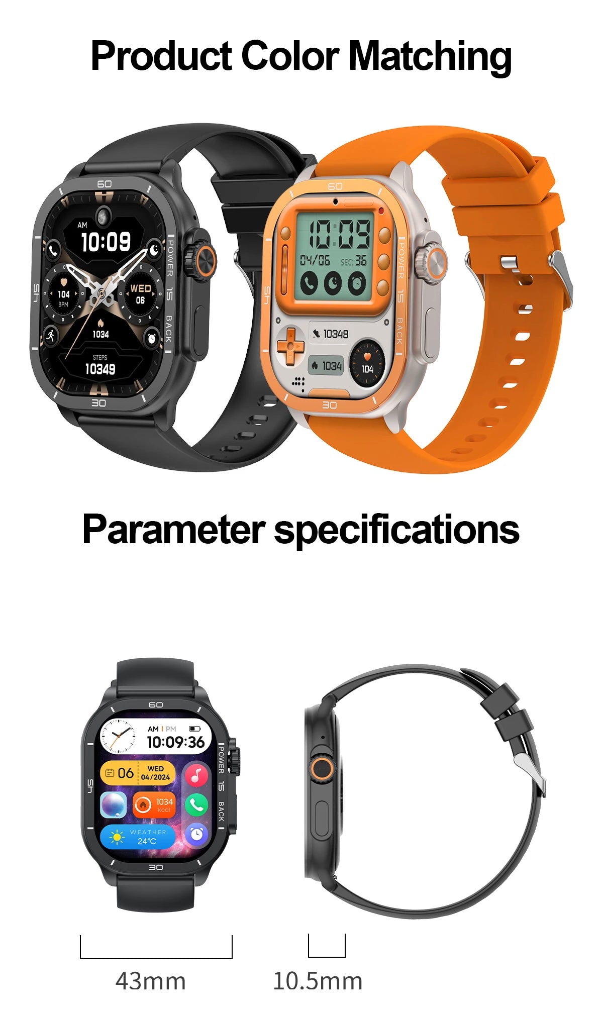 2025 New 49mm Smart Watch Men Women NFC Smartwatch BT Call Waterproof Wireless Charging AMOLED Screen Watch Ultra2 For Apple IOS