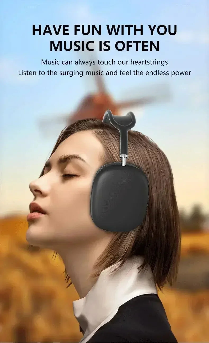 5Pcs P9 Pro Max Air Max 5.1 Wireless Bluetooth Headphones Noise Cancelling Mic Pods Over Ear Sport Gaming Headset for Any Phone