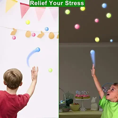 Luminous Balls High Bounce Glowing Ball Sticky Wall Home Party Decor Kids Adult Gift Anxiety Stress Relieve Toy 4.5cm