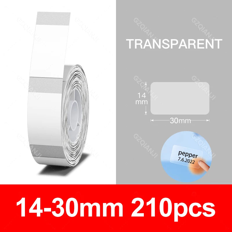 Niimbot D110 D11 Label printer paper Waterproof Anti-Oil Price Label Sticker Transparent Pure Color Label thermal Sticker Paper