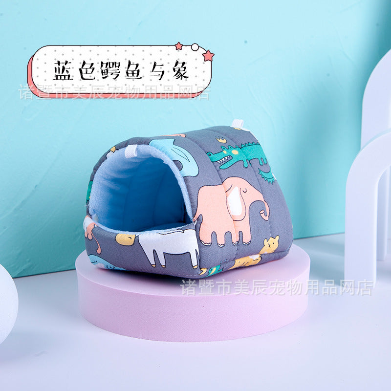 Hamster House Guinea Pig Nest Small Animal Sleeping Bed Winter Warm Cotton Mat Soft Accessories For Rodent Guinea Pig Rat Rodent