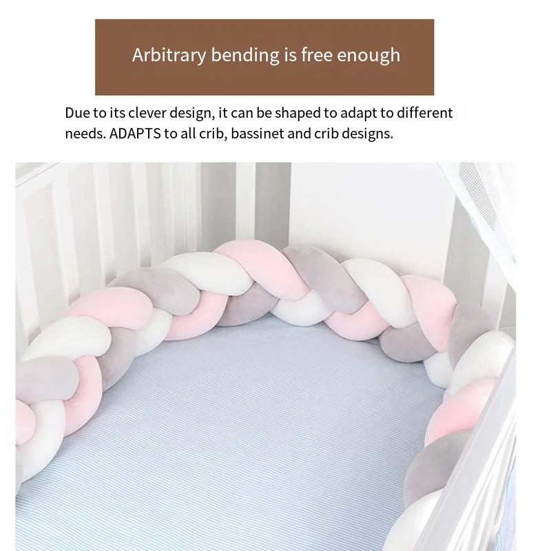 Baby Cot Bumper Baby Cot Braided Bed Bumper for Baby Safety Braid Bed Accessories Bed Circumference for Newborns Braid Rails