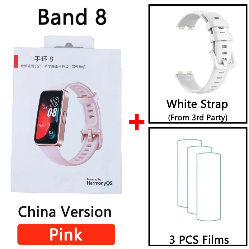 New Original HUAWEI Band 8 Smart Band All-day Blood Oxygen 1.47'' AMOLED Screen Heart Rate Smartband 2 Weeks Battery Life