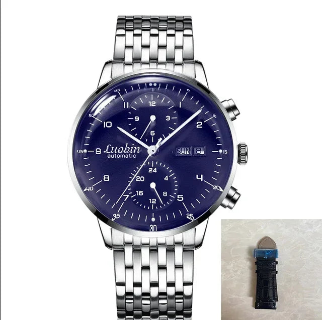 Mens Fashion Mechanical Watches Business Automatic Wristwatch Stainless Steel Luminous Designer Clock Reojes De Hombre New 2023