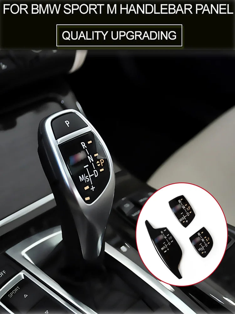 Car Gear Shift Knob Panel For BMW 1 2 3 4 5 7 Series F10 F11 F01 F02 X1 X3 X4 X5 X6 M3 M5 F30 F32 F48 F16 Interior Modification