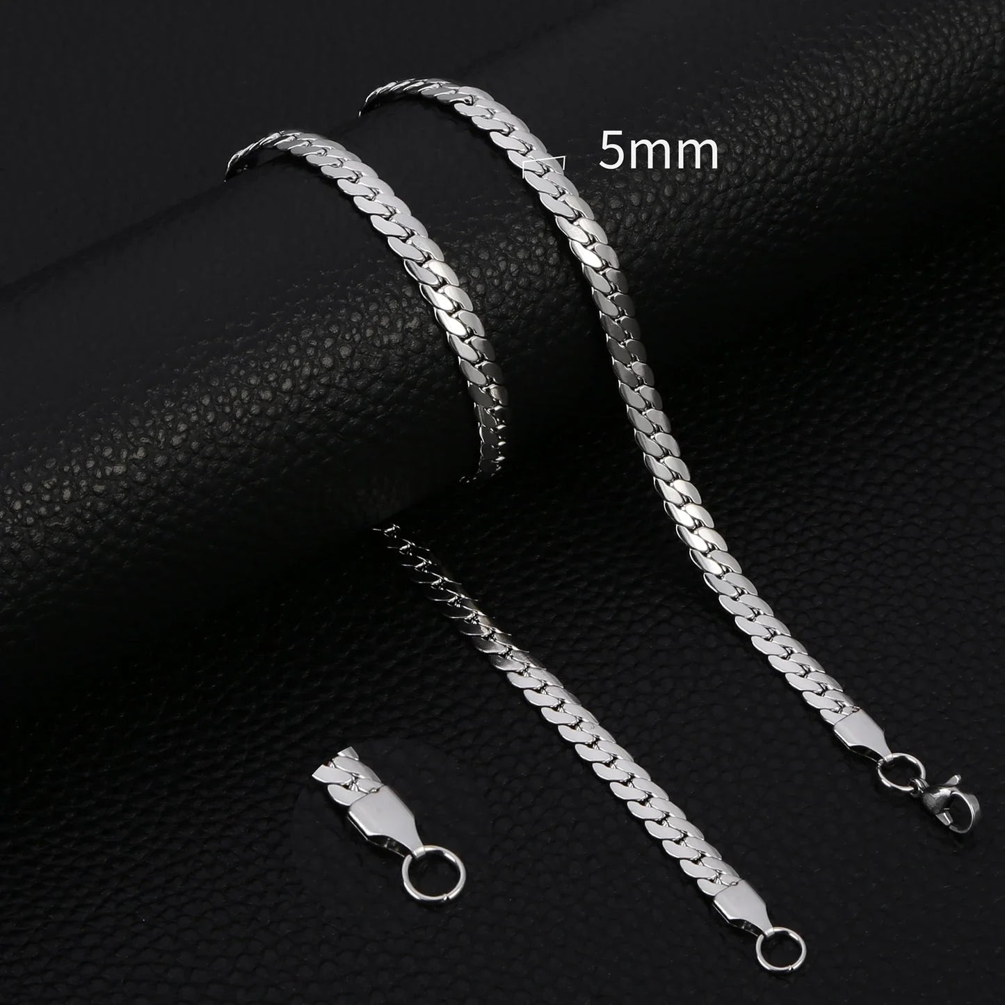3-8MM Width Stainless Steel Chain Necklace For Men Women Gold Color High Quality Waterproof Choker Hip Hop Jewelry Gift