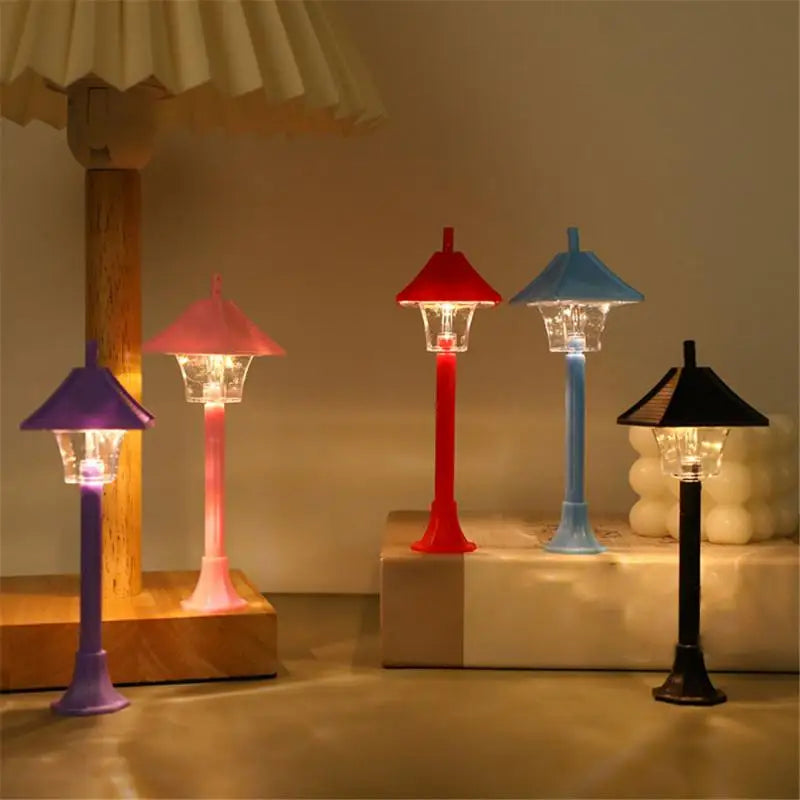 Small Base Lamp Fine Craftsmanship Scenes Doll House Street Light Night Light Micro Landscape Night Light Ambient Lighting