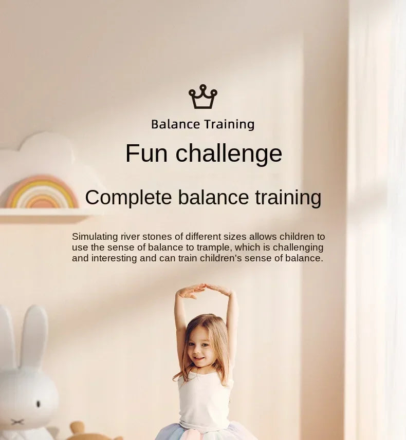 Six Children Cross The River Stone Sense System Training Equipment Kindergarten Early Education Training Balance Treadle Toys