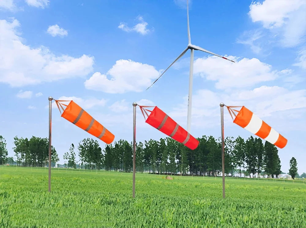 60/80/100cm Windsock Weathervane Scratchproof Windproof Fluorescent Reflective Windsock Weather Bag Wind Vane Wind Wind Direct
