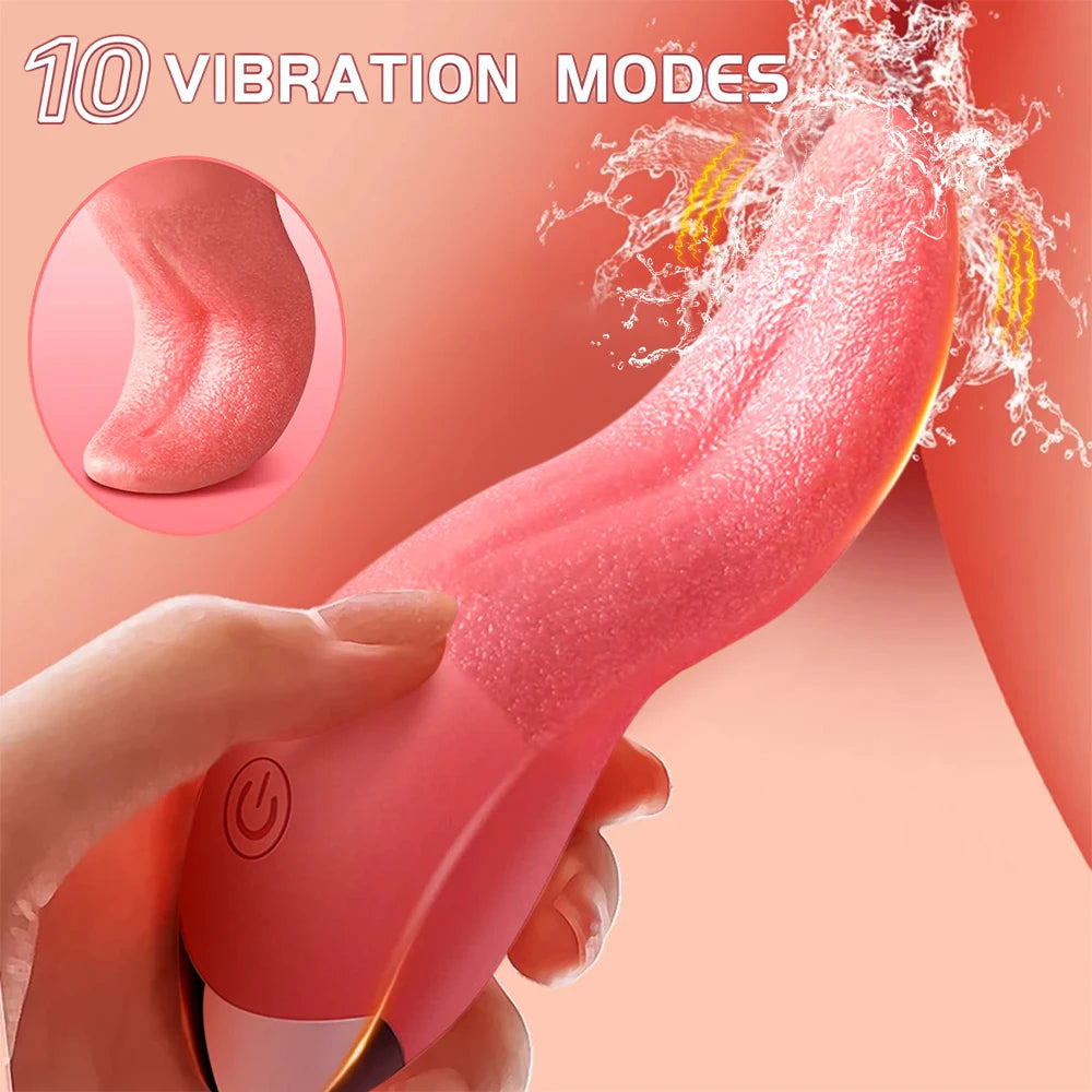 Vibrator Adult Sex Toys for Women Female Masturbation Tools Mouth Tongue Licking Sucking Vibrators G Spot Clit Anal Stimulation